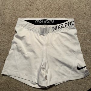 White Nike Pro Spandex